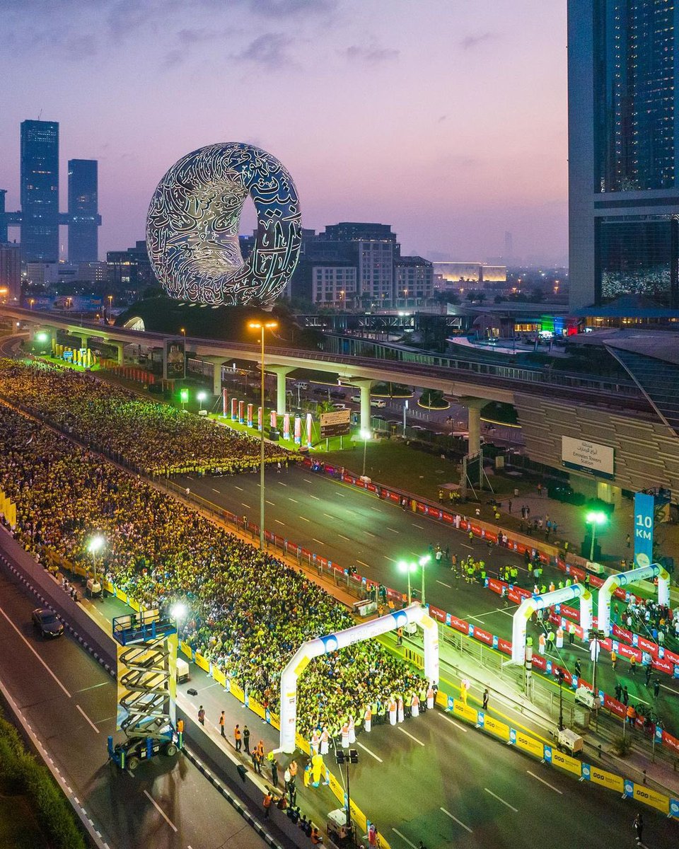 Thank you #Dubai! Over 193,000 ran with me in the 4th edition of #DubaiRun. We turned Sheikh Zayed Road into world’s most beautiful running track. Thank you to everyone who contributed to world’s largest fun run, consolidating Dubai’s position among world’s most dynamic cities.