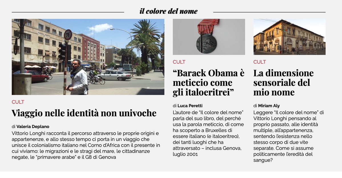 DinamoPress's tweet photo. CULT speciale, 3 articoli su "Il colore del nome". 

@deplanova scrive del percorso di Vittorio Longhi attraverso origini e appartenenze, in un viaggio che unisce colonialismo italiano al presente di migrazioni, cittadinanze negate, primavere arabe.

https://t.co/A3IUDbHsYg https://t.co/7mSq209YeL