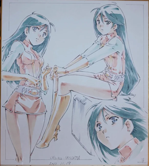 おこんばんはです!色紙になります 