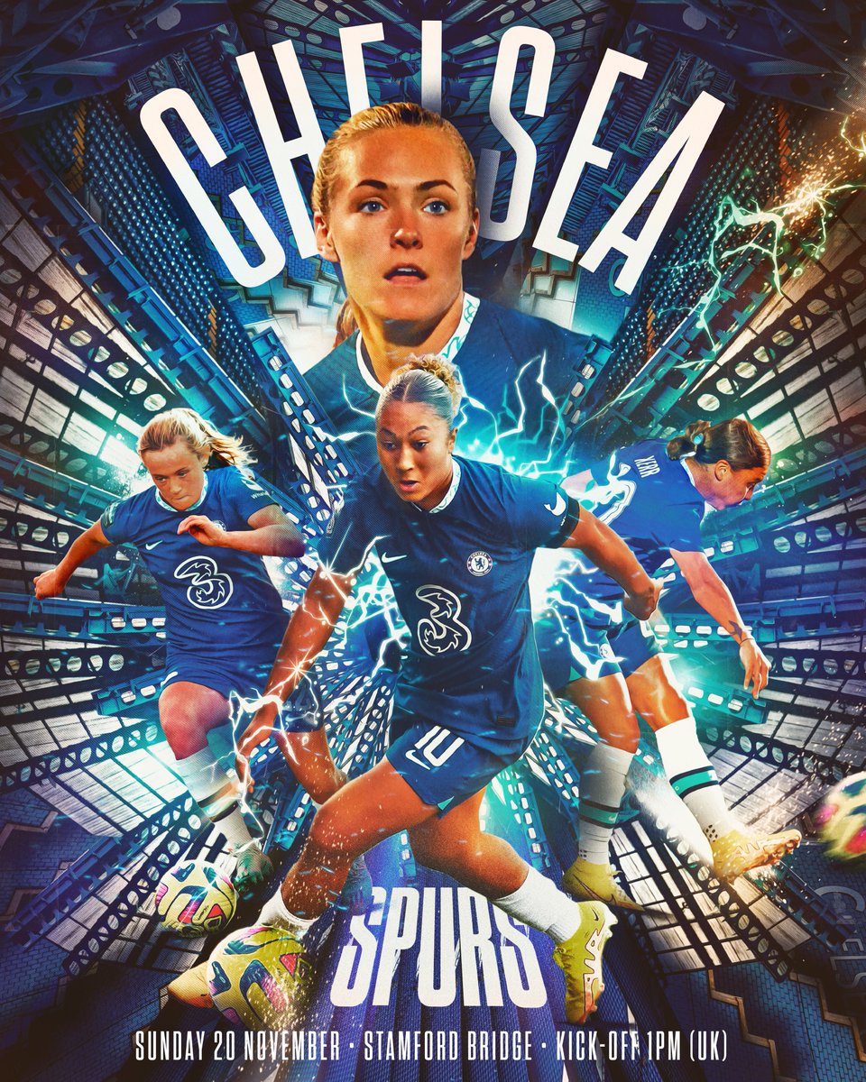 ChelseaFCW's tweet photo. Matchday at Stamford Bridge. 👊

LET'S GO, CHELSEA! 🔵

#CFCW https://t.co/nAAJ7Kyym3