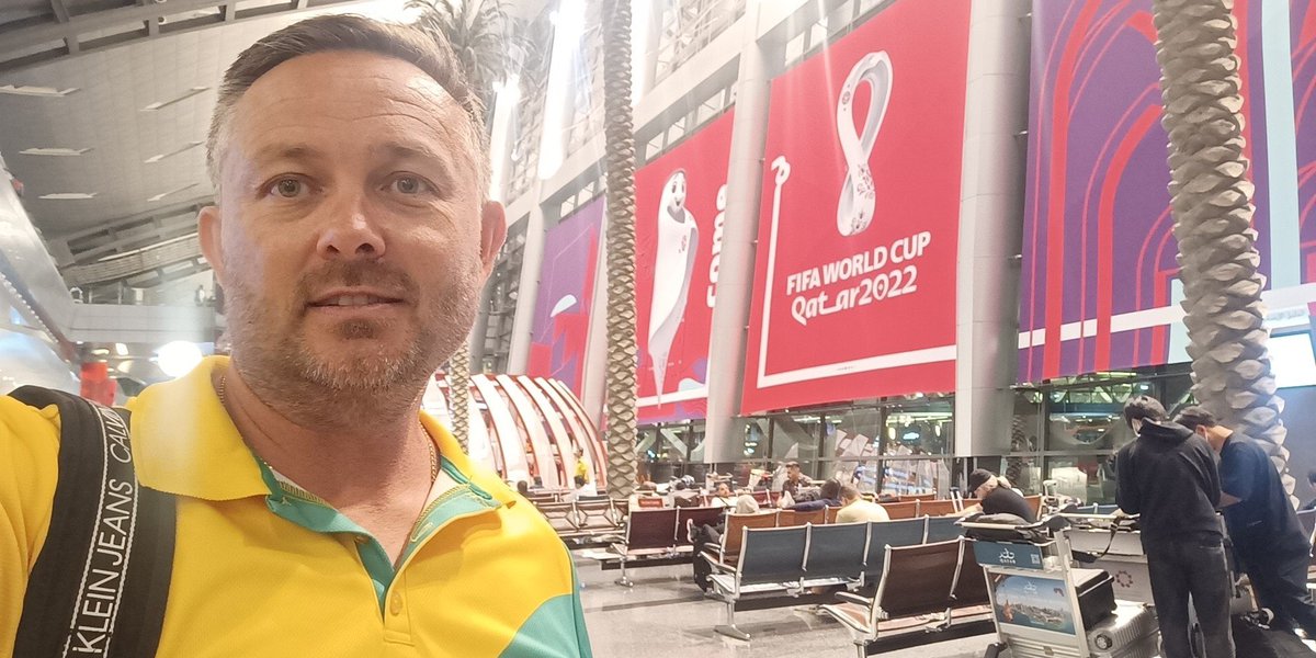 Shiny_Steve's tweet photo. It's opening day here in #Qatar for the #FIFAWorldCup So far the locals have been nothing but welcoming. I'm excited to be attending the opener. #QATvsECU https://t.co/5s8uJz4Jb5