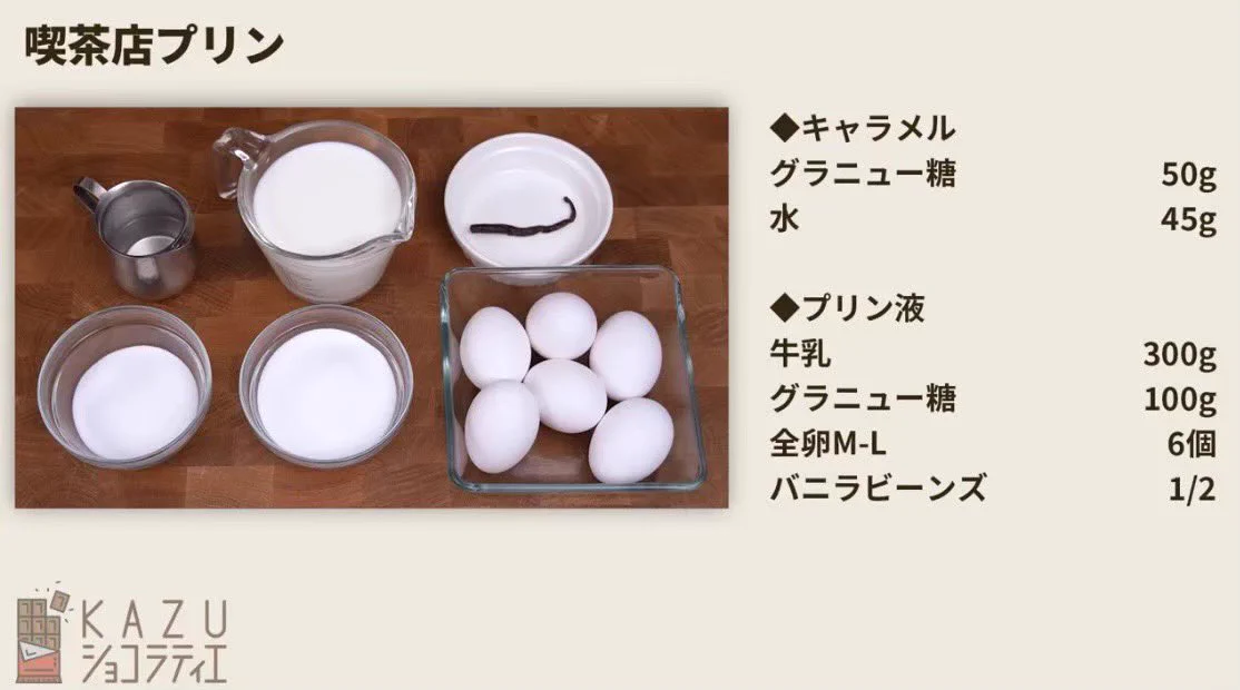 喫茶店みたいな固めプリン！とてもおいしそうなレシピはこちら！