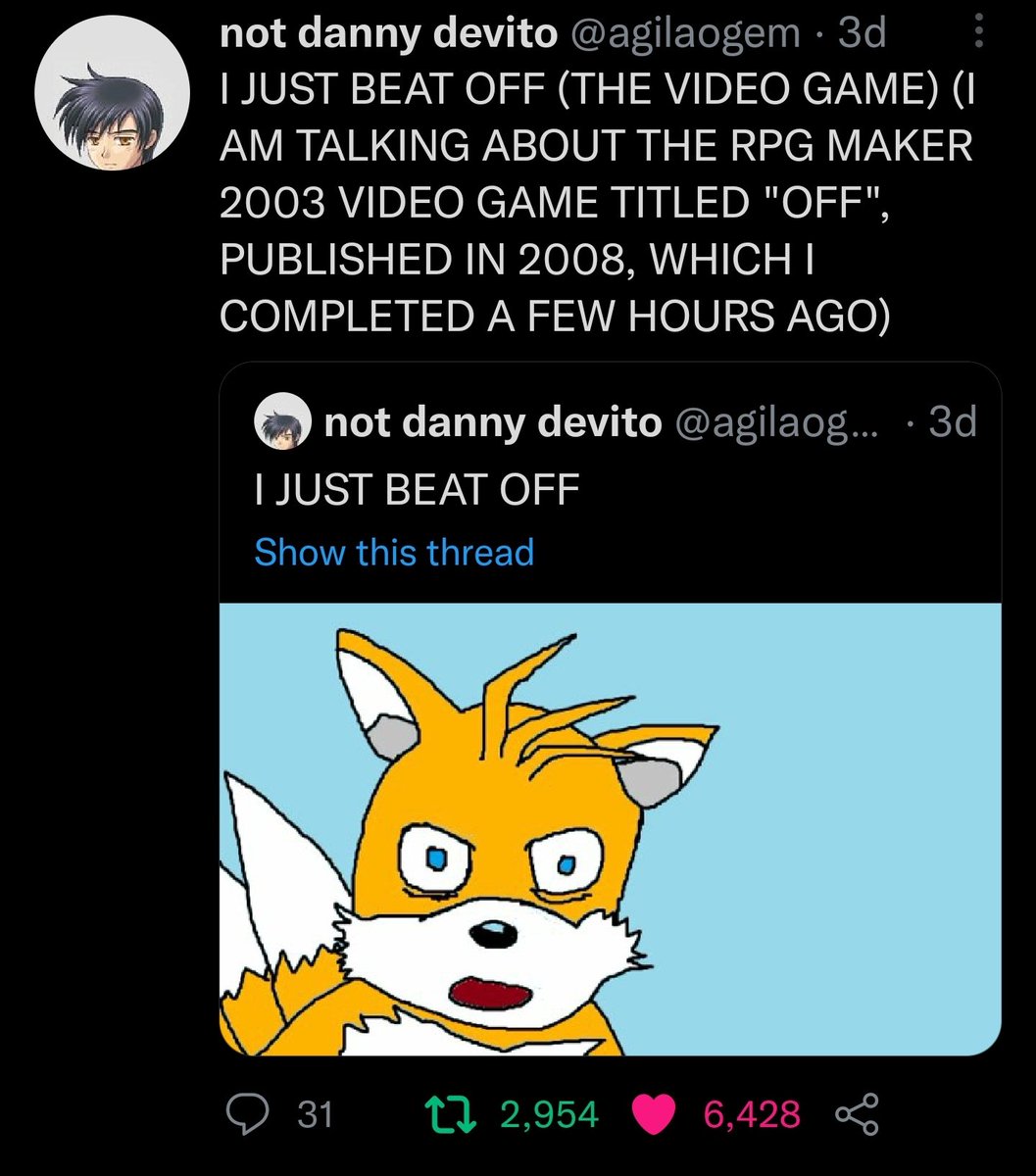 Skadoosher77YT's tweet photo. @mattxiv The Off fandom is dying! Retweet if you still beat Off! https://t.co/mU3EdbS6zz