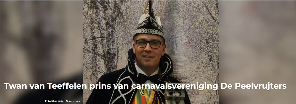 samenvoorasten's tweet photo. Bestuur, fractie en leden van Samen voor Asten feliciteren ons commissielid Twan van Teeffelen met zijn benoeming als Prins Twan dûn ûrste van de Peelvrujters. #Heusden #Ommel #Asten #omdatwesamenastenzijn https://t.co/ocWjGLBpPE