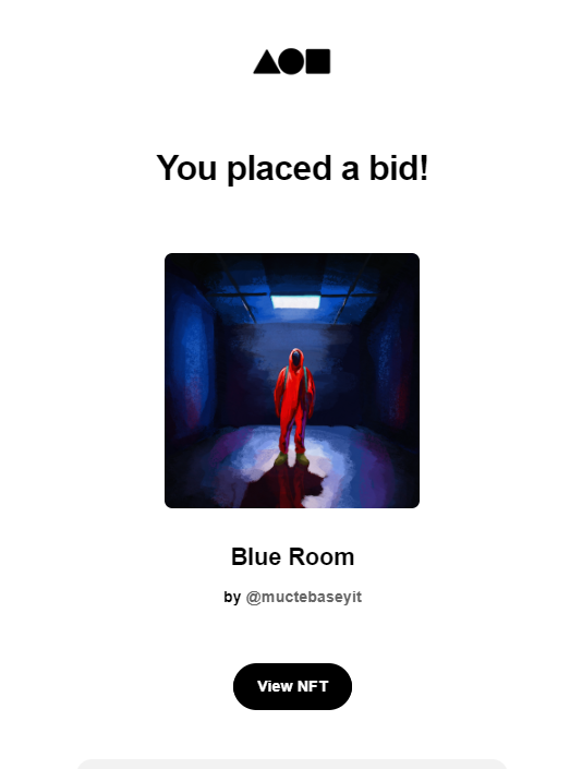 Gm dear Fam ☕️

I placed a bid on a piece from <a href="/Mucteba_Seyit/">Mujo 🔳</a> 
Love his unique style and the void collection is awesome🖤 

Have a wonderful day everyone ☀️