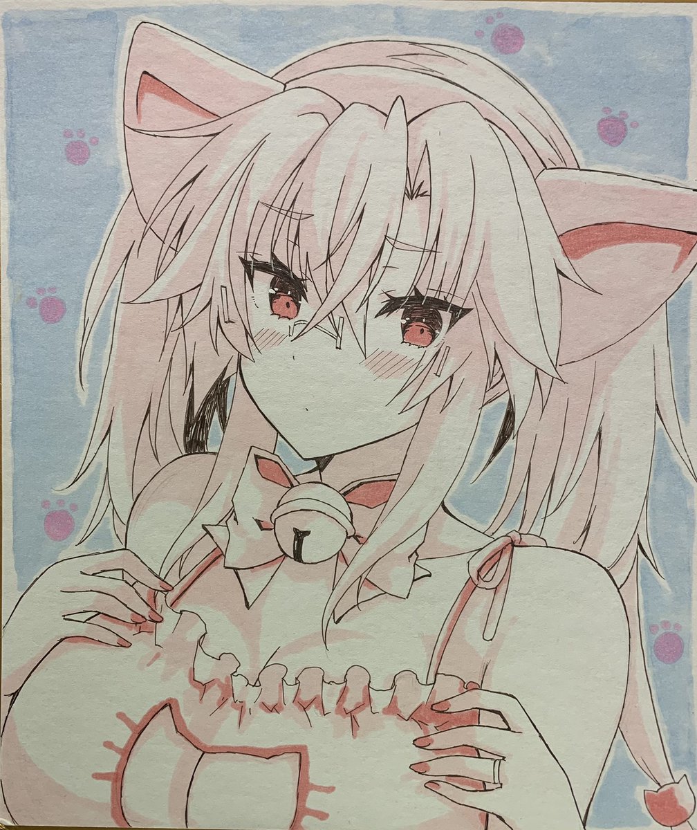 ご依頼アイオワ色紙と武蔵しゃん2色塗り色紙出来ました〜😀 