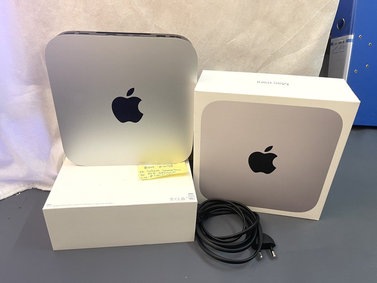 cocola_24's tweet photo. ราคา 17,500 บาท

Mac Mini M1 2020 Ram 8GB SSD 256 GB ครบกล่อง

ใช้งานปกติ สภาพสวย อุปกรณ์ครบกล่อง

#COCOLA24 #COCOLA999 #ส่งต่อ #สินค้ามือสอง #ขายของ #ของมือสอง #หลุดจำนำ #ของหลุดจำนำ #ของมือสอง #mac #Macmini #macmini2020
#macminiM1 https://t.co/lm8nECVHDX