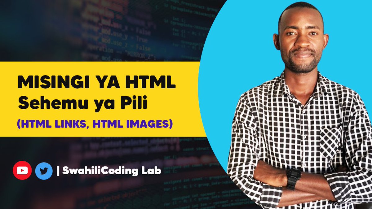 Misingi ya HTML Sehemu ya Pili. Karibu tujifunze pamoja kwa lugha yetu ya Kiswahili

youtu.be/HMMpecfqQwA

#SwahiliCodingLab