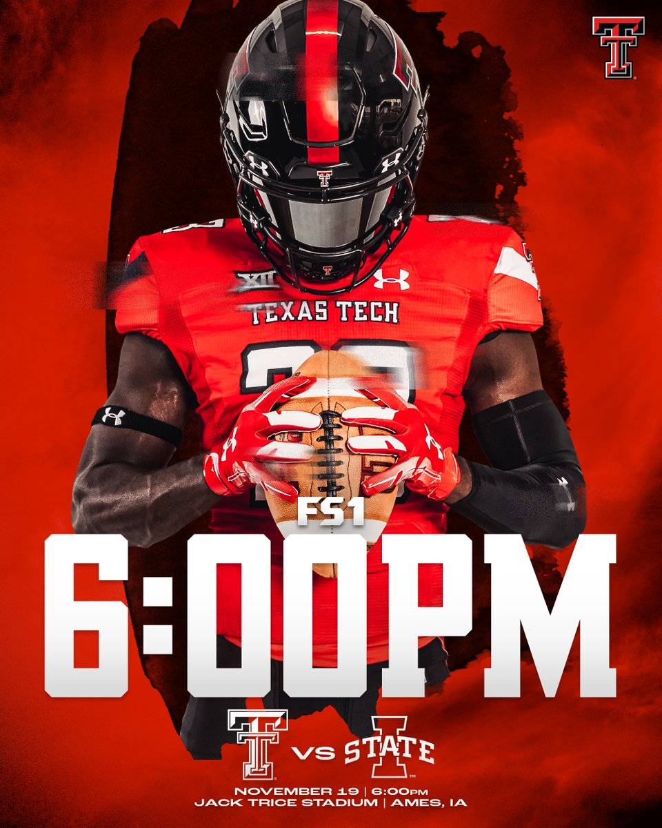 🚨 LATE-NIGHT KICK TIME ANNOUNCEMENT 🚨

6 PM start next Saturday in Ames on FS1