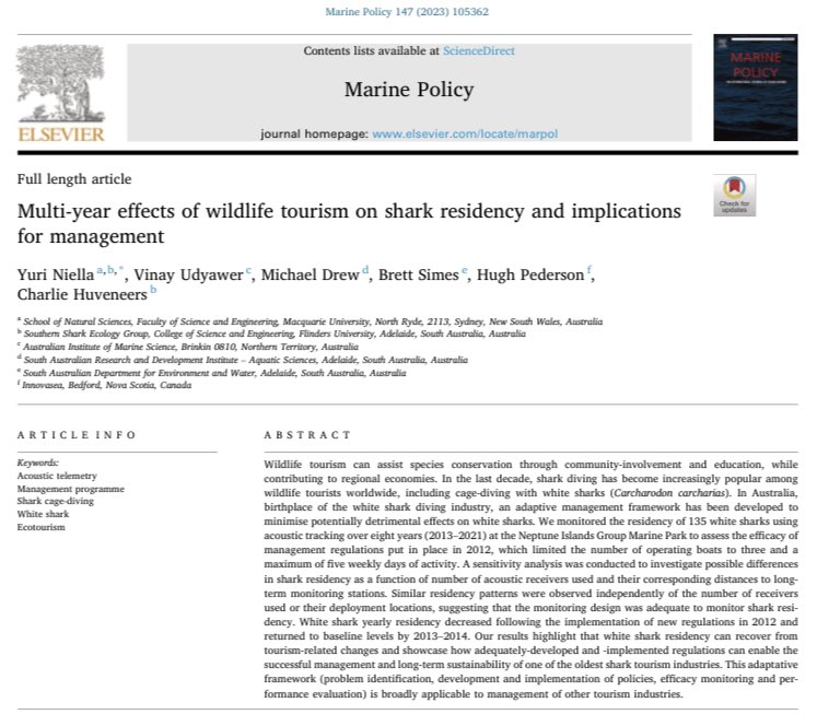 Coming back from one week on holidays to three published papers. Sounds to me like I should go on leave more often… <a href="/FlindersMarine/">Marine & Coastal Research Consortium</a> <a href="/SouthernSharkEG/">SouthernSharkEG</a> @SAEnvirWater #MarineParks