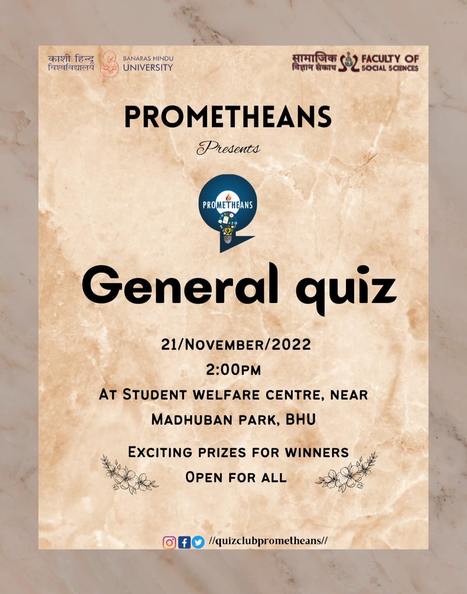 Prometheans Quiz Club tweet media