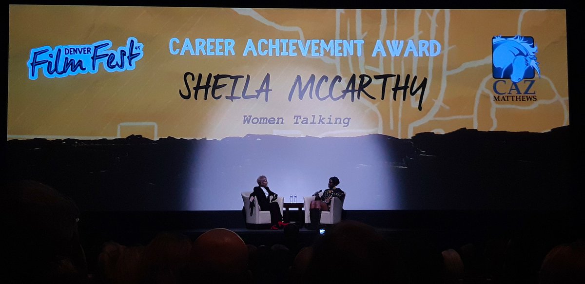 Sheila McCarthy delighting us here at Denver Film Festival with a quick look into her experiences and her career! 

The 2022 recipient of the Denver Film Festival Career Achievement Award - Sheila McCarthy (starring in Women Talking) 

#DFF #DFF45 #DenverFilmFestival