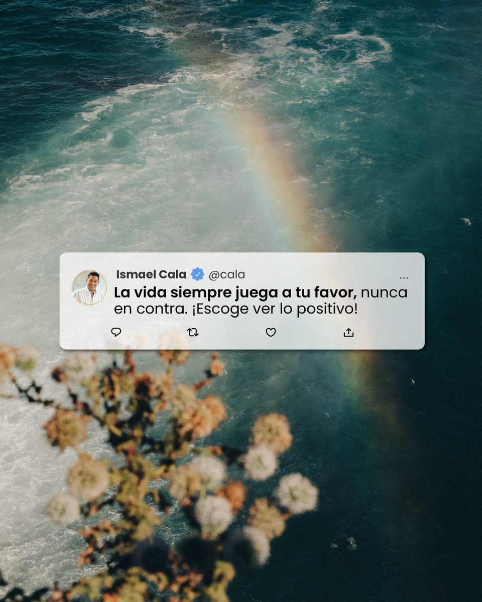 cala's tweet photo. ¡No temas al cambio! ♻️

🌟¡Escoge hoy ver lo positivo de todas las situaciones! 

Pregúntate, ¿qué me está enseñando esto que estoy viviendo? https://t.co/M6j2bqnRR4