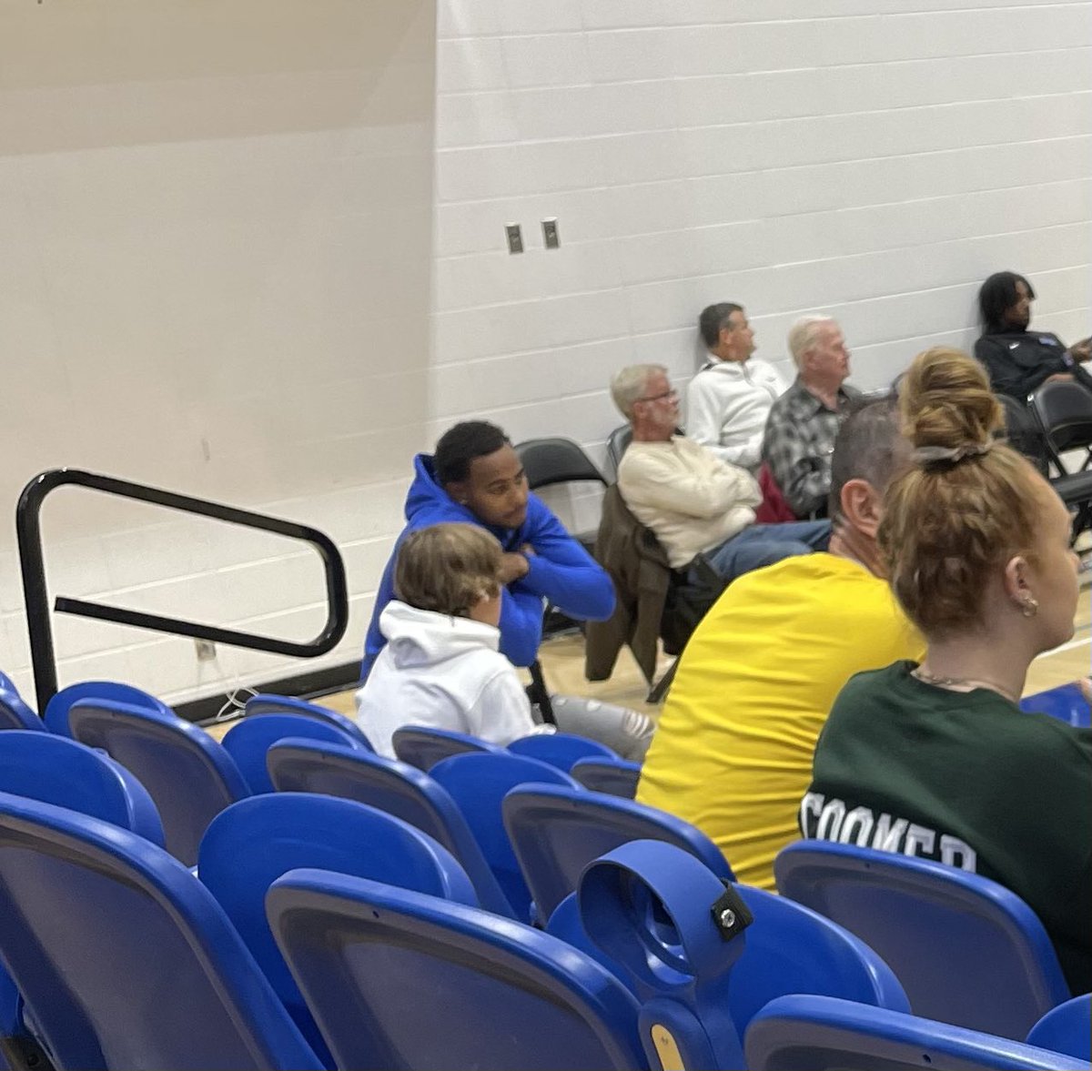 Good win for @UAH_MBB! Great basketball players, but even better people! Thanks @CJ44Williamson for chatting it up with Wyatt. Get better soon CJ.