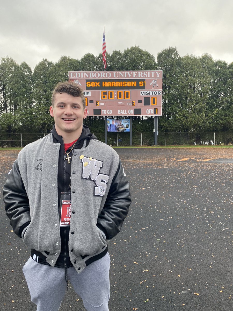 Had a great game day visit today @EdinboroFB . Thank you for the invite @CoachHartungEU !