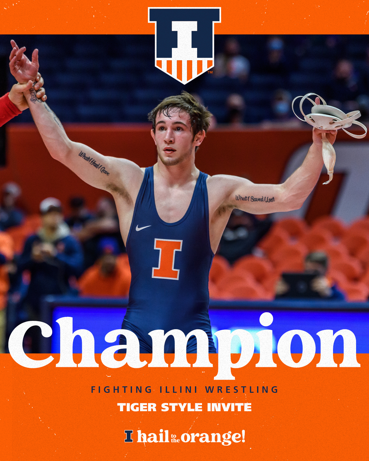 Fighting Illini wrestling champions jersey