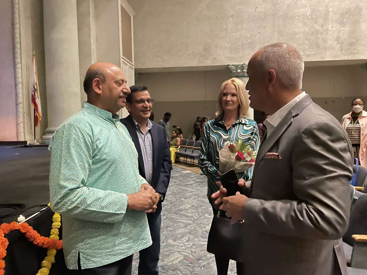 Thankyou <a href="/RedlandsUSDSupt/">Juan J. Cabral</a> and wife Kymm for joining the Indian community of <a href="/RedlandsUSD/">Redlands USD</a> to celebrate Diwali <a href="/RedlandsHighSch/">Redlands High School</a>.