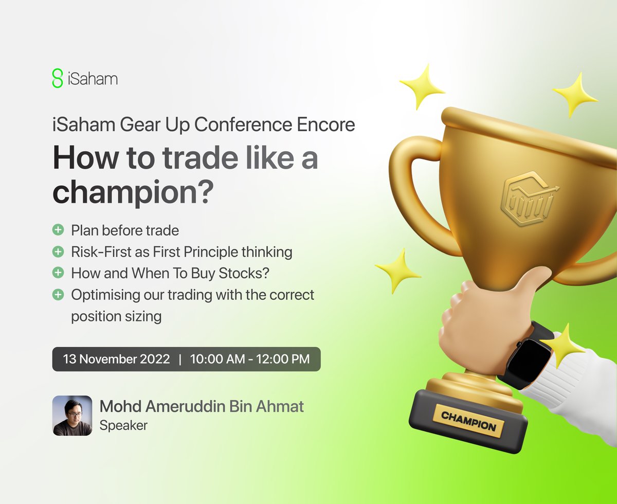 iSahamScreener's tweet photo. iSaham Gear Up Conference Encore akan bermula 20 minit dari sekarang.

Jom sama-sama kita timba ilmu secara PERCUMA daripada coach kami yang power.

Anda juga berpeluang untuk memenangi hadiah cabutan bertuah dengan nilai terkumpul sebanyak RM 500 !

https://t.co/rpIeXIFMyN https://t.co/IXSeg7jouc