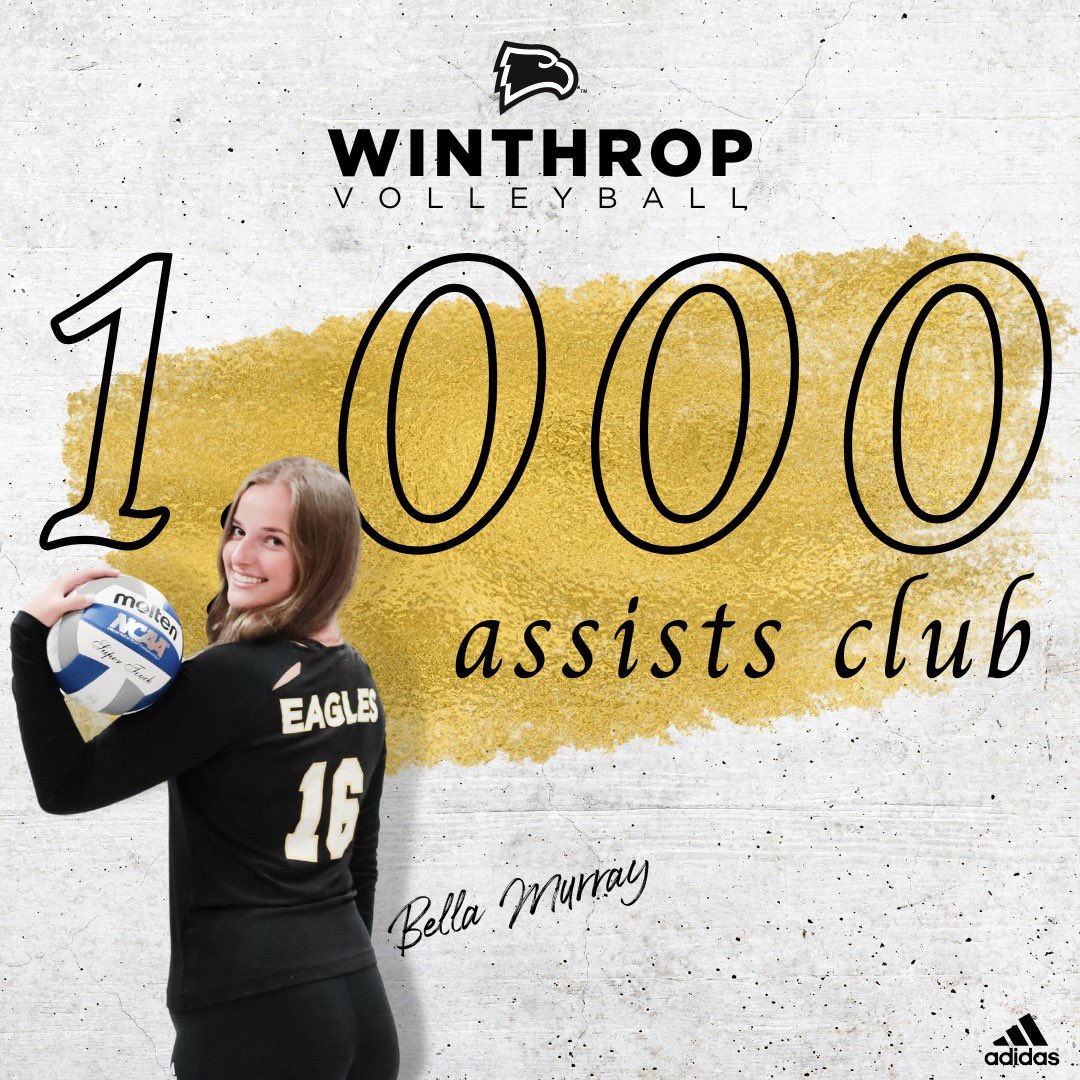 Congratulations to Redshirt-Freshman, Bella Murray, for surpassing 1,000 assists!🦅👏

Murray is leading the Big South in assists/set &amp; total assists in her 1st season, &amp; ranked 39th in D1 in assists/set this season.
•
#ROCKtheHILL | #WUVB | #BigSouthVB | #NCAAVB