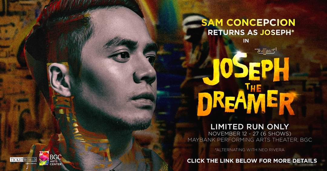 SAMSTERS1017's tweet photo. Catch Sam Concepcion in Joseph the Dreamer! 

Don't miss a moment of this incredible show! Get your tickets here: https://t.co/uy7MiJOAbi ☝🏼✨

#TheThreeRun 
#TrumpetsJTD2022 
#NeverLookDown https://t.co/ip28PDE0j2