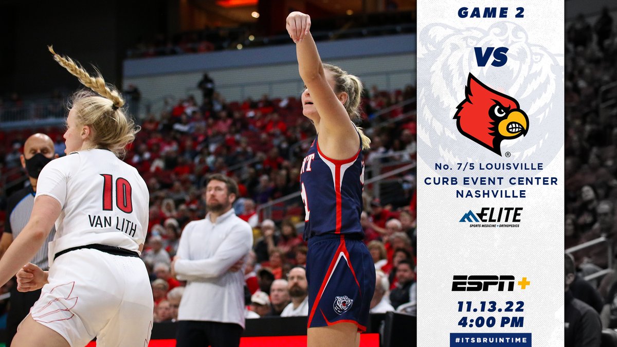 BelmontWBB's tweet photo. Bruins host No. 7/5 Louisville in marquee non-conference matchup Sunday afternoon; Cardinals first-ever reigning Final Four team to visit the Curb 🐻🏀

📰 🔗 https://t.co/ZJJXU3P45L

#ItsBruinTime | #Splashville https://t.co/TGl1HEeldA