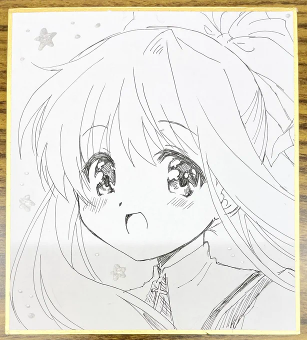ラスト!
ボールペンで手描きの観鈴ちんです。
鍵島8先着順ノベルティ色紙になります。
よろしくお願いします! 