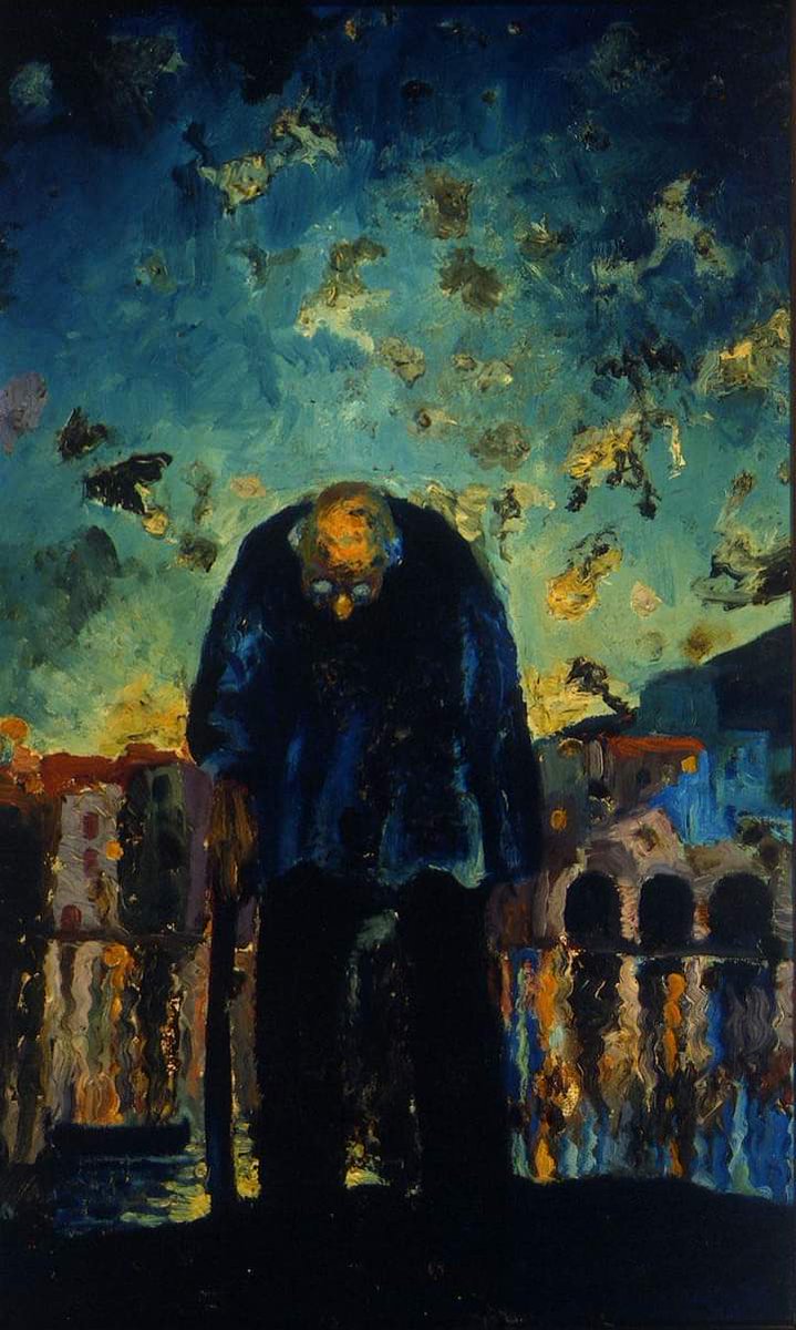 Salvador Dalí.  Old Man at the Twilight Hour.  1918.