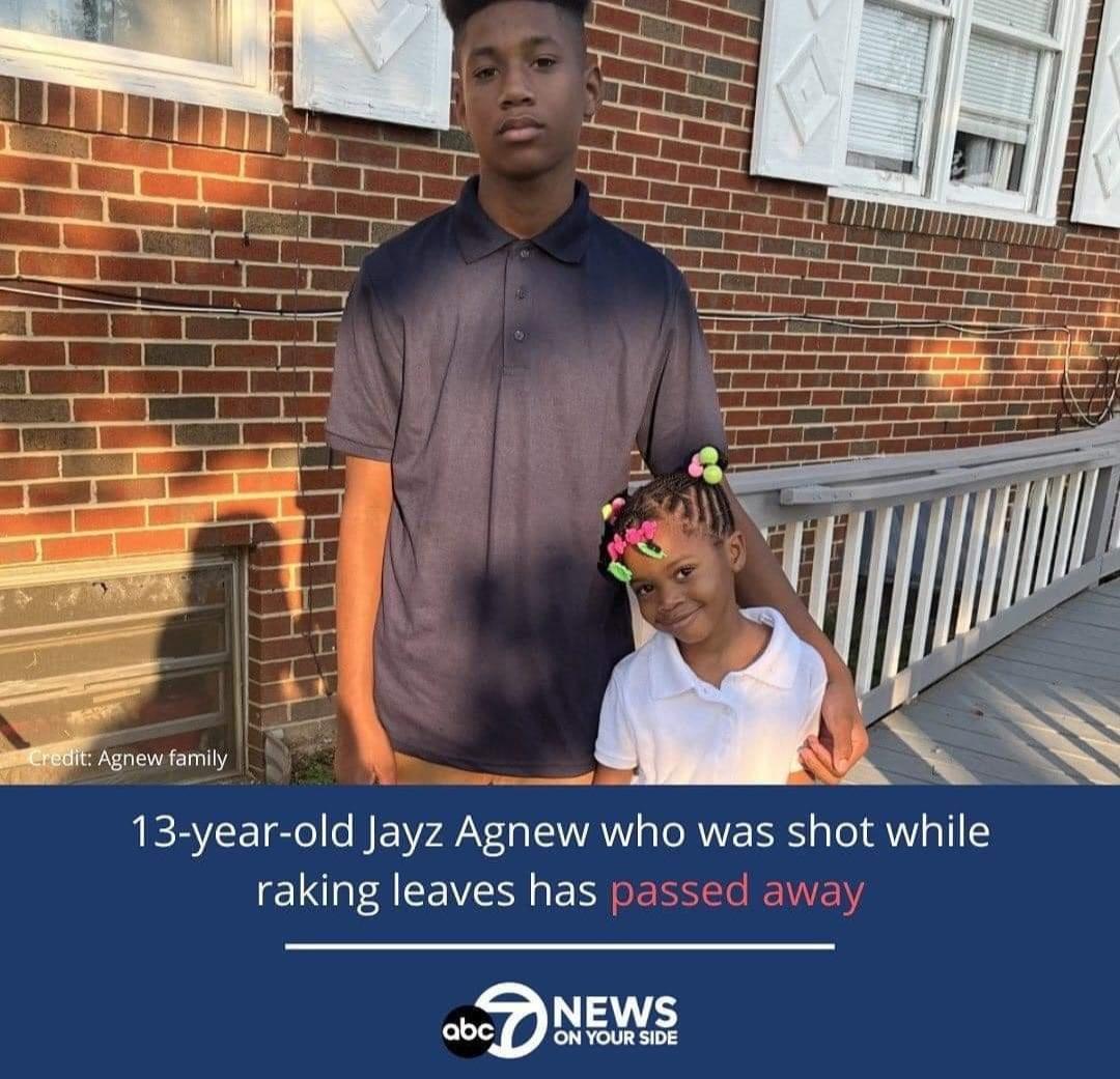 One of our Eagles is now an Angel. Wherever you are or whoever you are with, please stop and take a moment of silence to honor his life that was taken to soon by senseless gun violence #JayzAgnew  <a href="/BSMS_PGCPS/">Benjamin Stoddert Middle School</a>