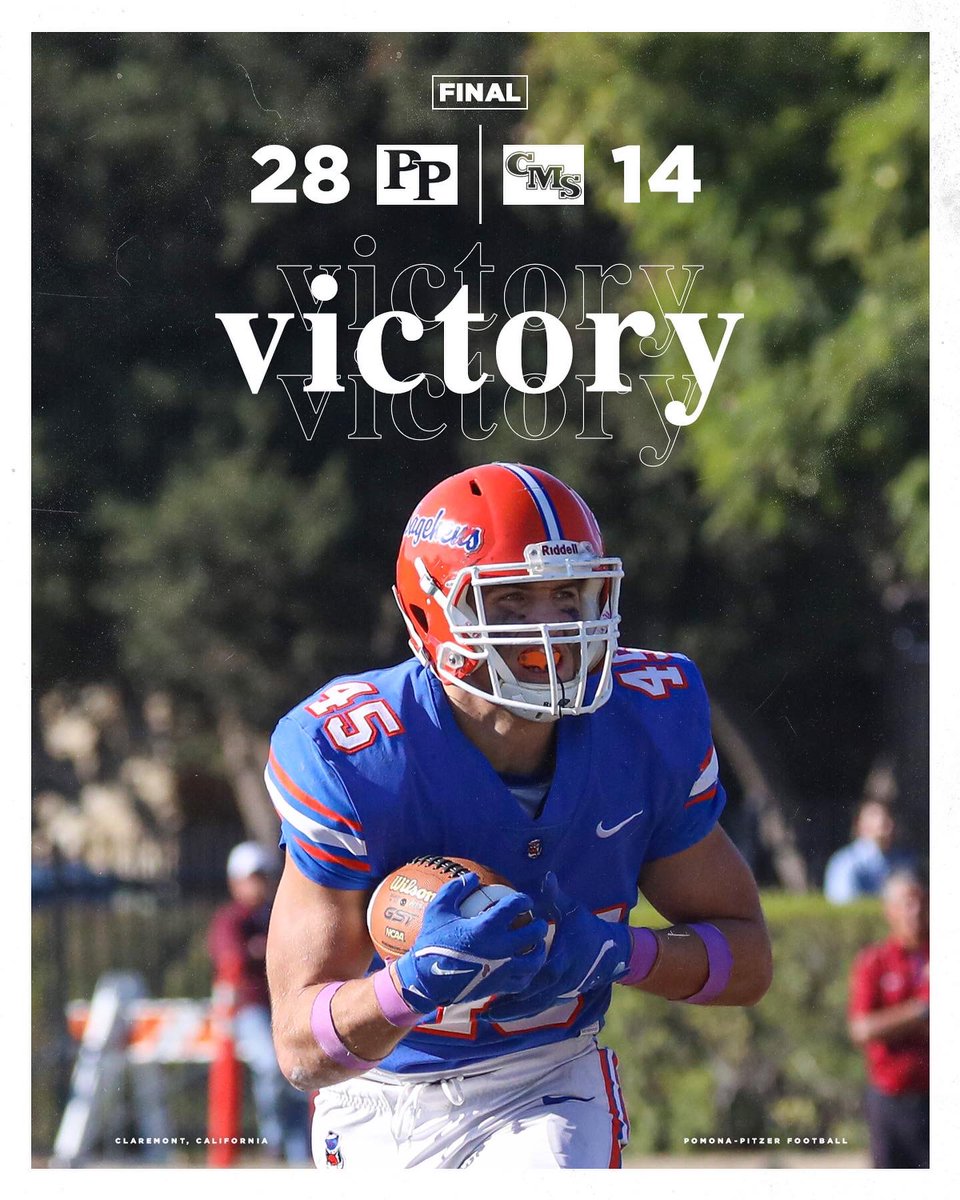 Sagehens's tweet photo. CHAMPS!! #SagehensFB defeats their rival to claim the SCIAC Championship for the first time in Pomona-Pitzer history! #GoSagehens https://t.co/6j25XchyqD