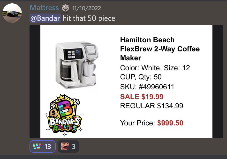 BandarsBounties's tweet photo. Two days ago, Kohls mistakenly discounted these Coffee Makers to only $19.99. 

Each one retails for $135. You could order up to 99 at a time. You also got $10 Kohls Cash for each quantity.

Each one sells for $120 on Amazon.

Is reselling dead? Or is your "#1" cook group dead? https://t.co/PcUc07aRFN