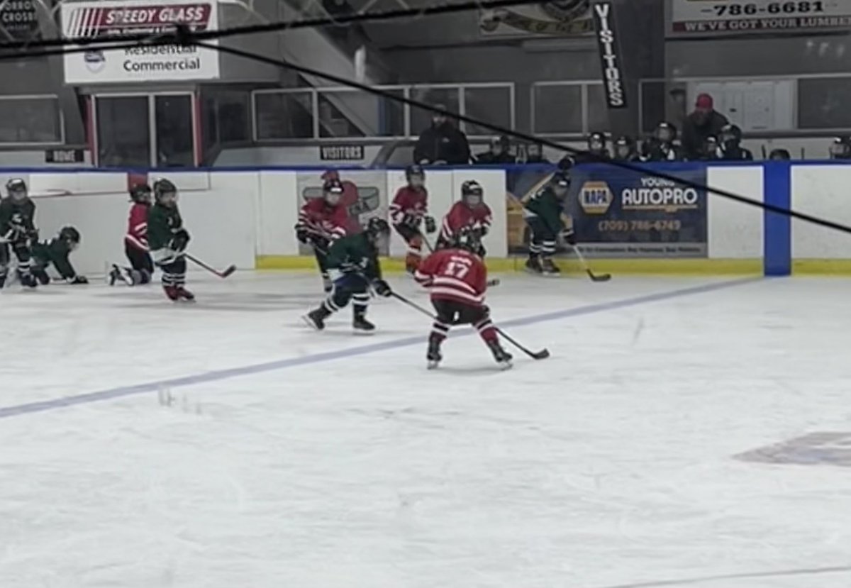 AdonnaHickey's tweet photo. What a great day cheering my nephew on as his played hockey with @U9PMHAWarriors along side my family! ♥️♥️ #hockey #family @ArleneHickey3 #gocharliego @TimHortons https://t.co/2eFFDZ4cAd