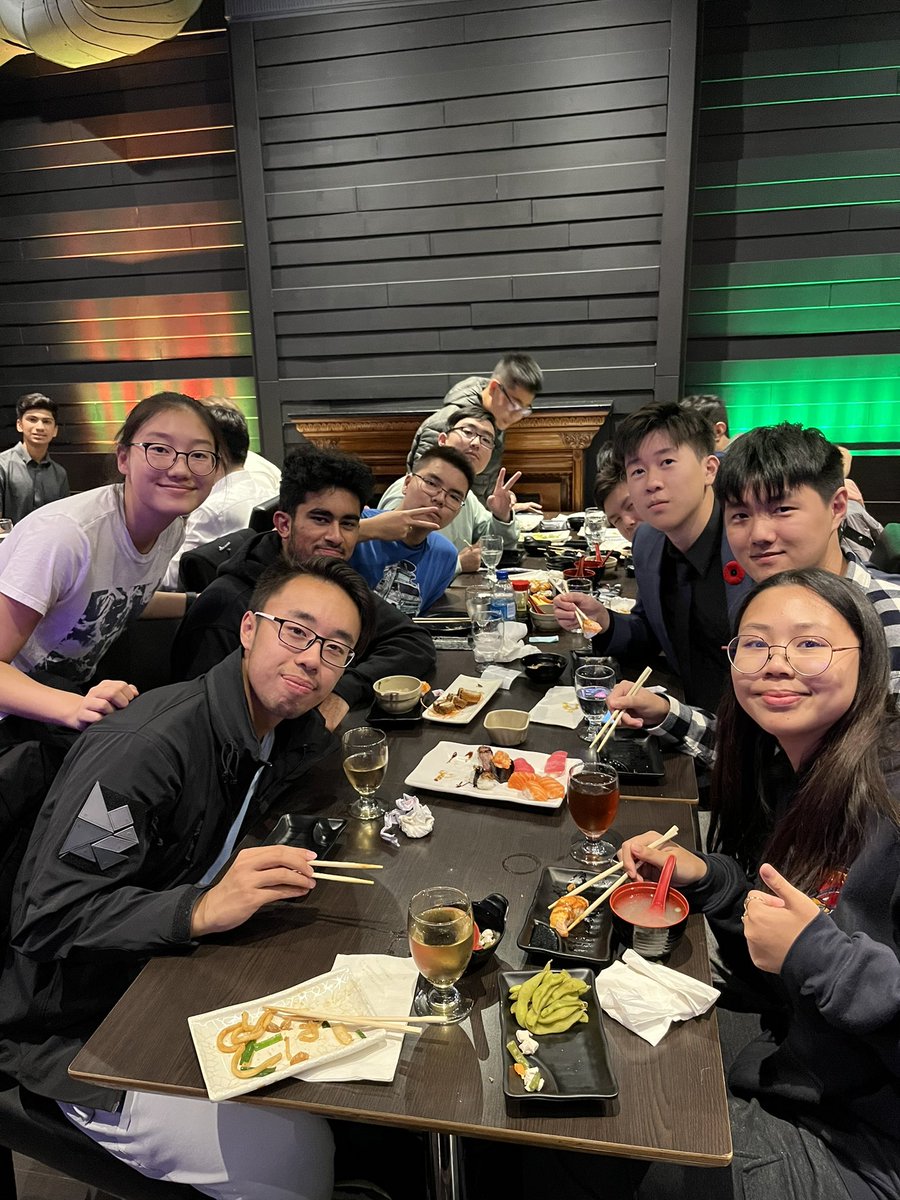 Edgecombe2John's tweet photo. @HTSRichmondHill MUN delegates enjoying a team sushi dinner at Sushi Crescent restaurant in Montréal this evening after a great day of competition at SSUNS 2022! https://t.co/5OzlWYKOF8