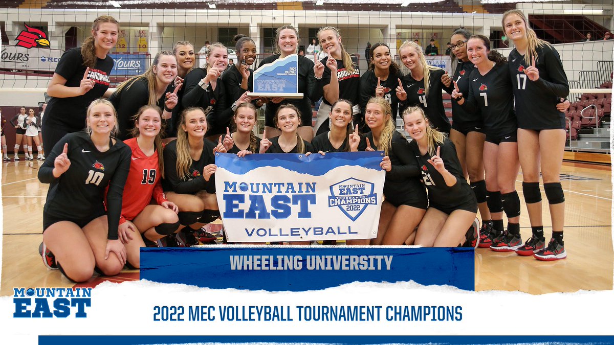 The 2022 Mountain East Conference Volleyball Tournament Champions ... the Wheeling University Cardinals