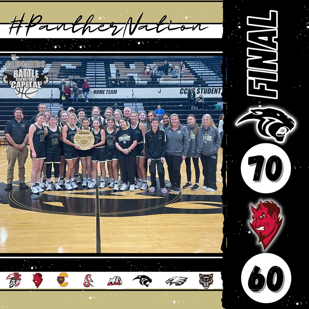 🏆LADY PANTHERS are Back2️⃣Back Cluckers Battle At The Capital tournament champions🏆

Thank you to everyone who was a part of this weekend. Thank you to the staff, schools, coaches, fans &amp; most importantly the talented players that put on such an exciting weekend!

#PantherPride