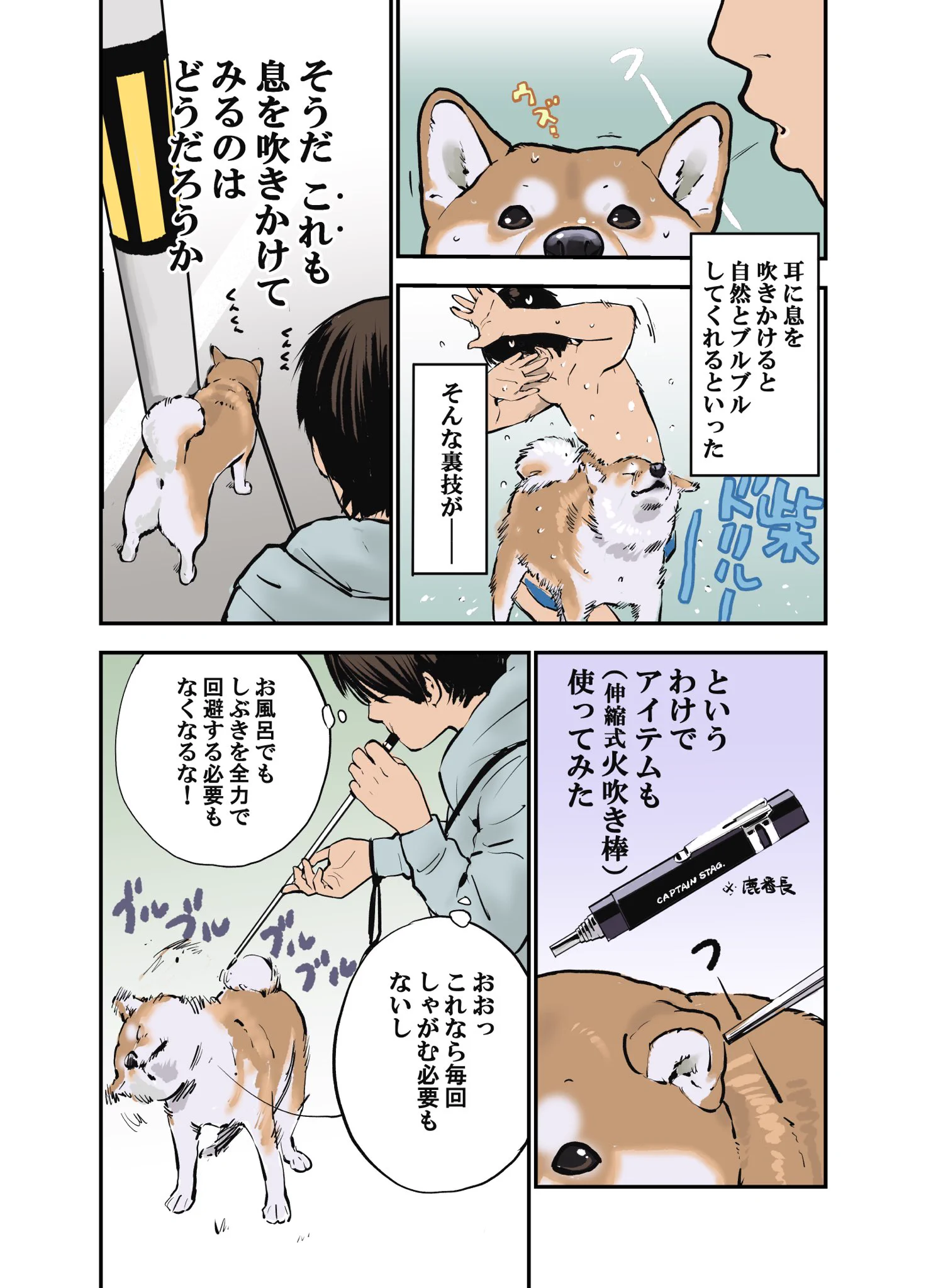 お散歩中進まないワンちゃんに…火吹き棒が優秀だった！