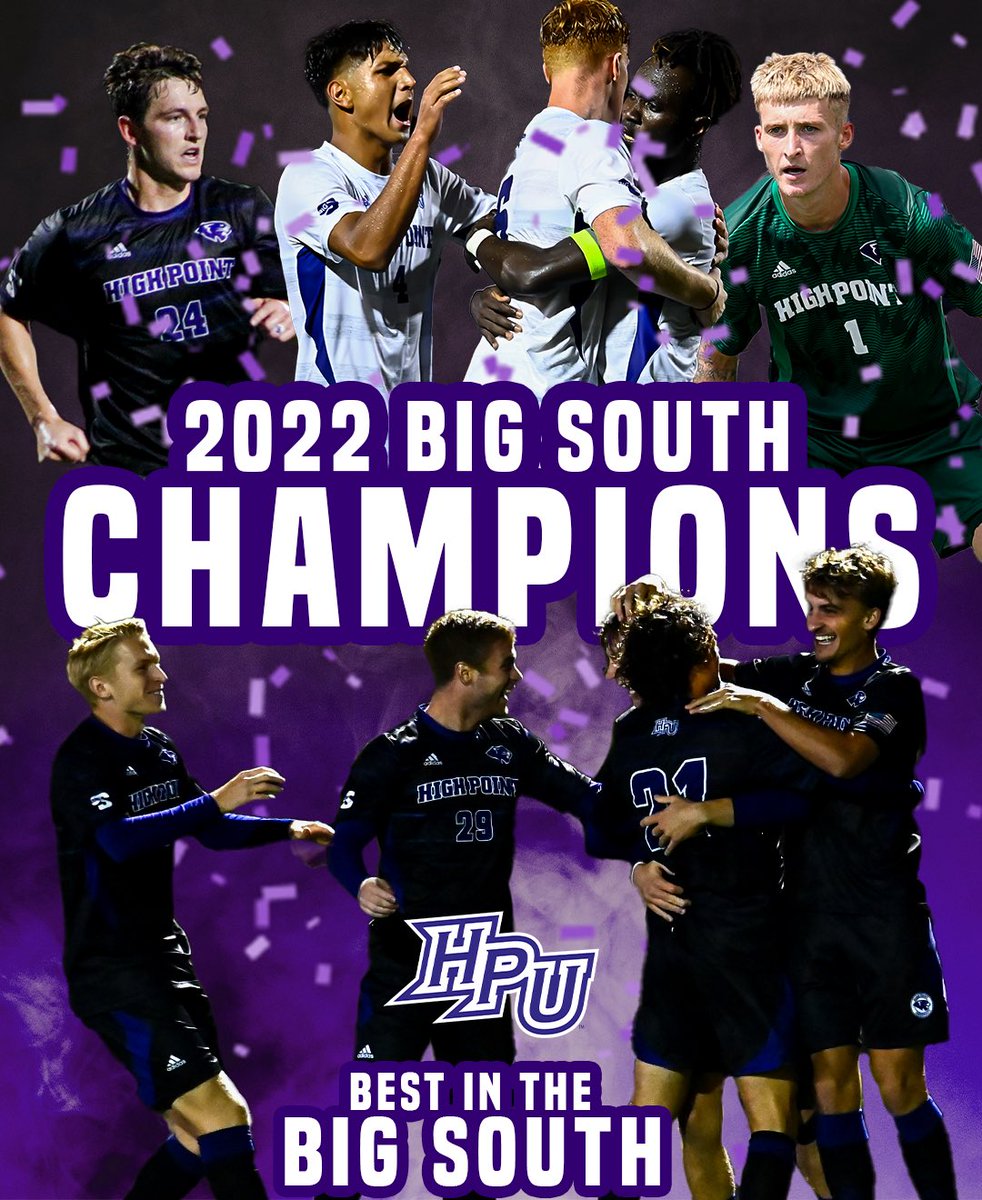 🏆 𝟐𝟎𝟐𝟐 𝐁𝐈𝐆 𝐒𝐎𝐔𝐓𝐇 𝐂𝐇𝐀𝐌𝐏𝐈𝐎𝐍𝐒 🏆

For the second time in three years, your High Point University Panthers are Tournament Champions and earn an NCAA Tournament berth!!!!

#GoHPU