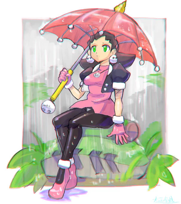 今日の地元は雨模様。 