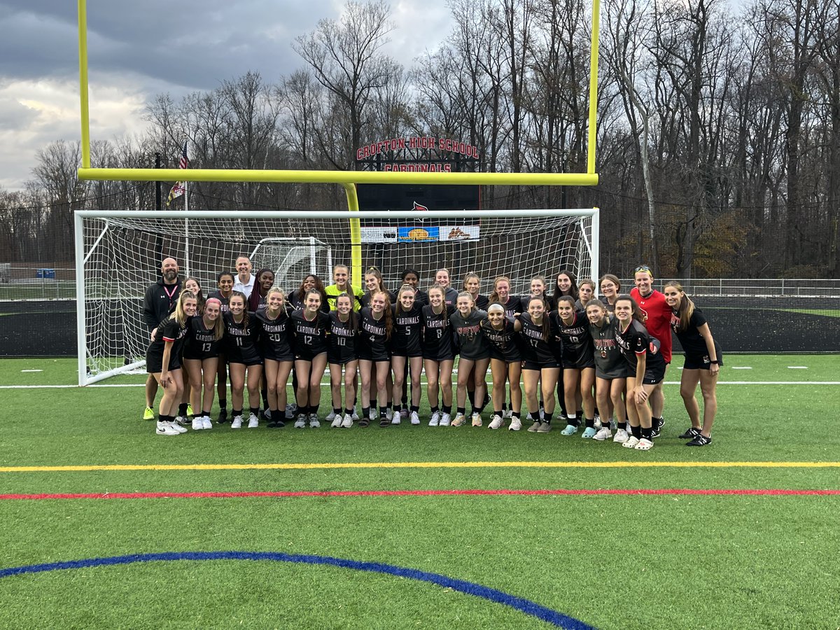CHSWVSoccer's tweet photo. The @CroftonHsSports women's soccer team are headed to the MPSSAA 3A State Championship Game after a 4-0 semifinal win over Huntingtown this afternoon! #OneTeamOneFamily
Full write up here: https://t.co/pC2vOeTXzO
#TogetherCardsFly @CoachStedman72 @katfominykh https://t.co/JjDQU7bHfv