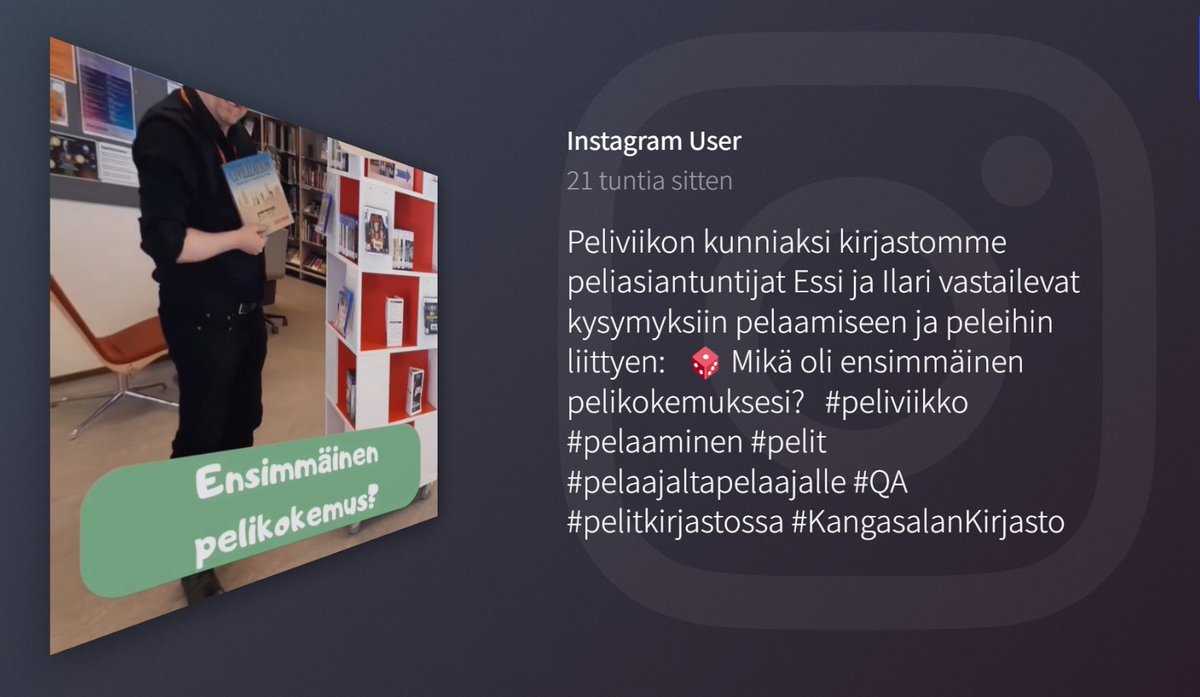 Peliviikko päättyy tänään, kiitos kaikille tapahtumien järjestäjille ja niihin osallistuneille! Katso millaista peleihin liittyvää toimintaa viikolla järjestettiin: my.walls.io/r4ydz #peliviikko #pelikasvatus