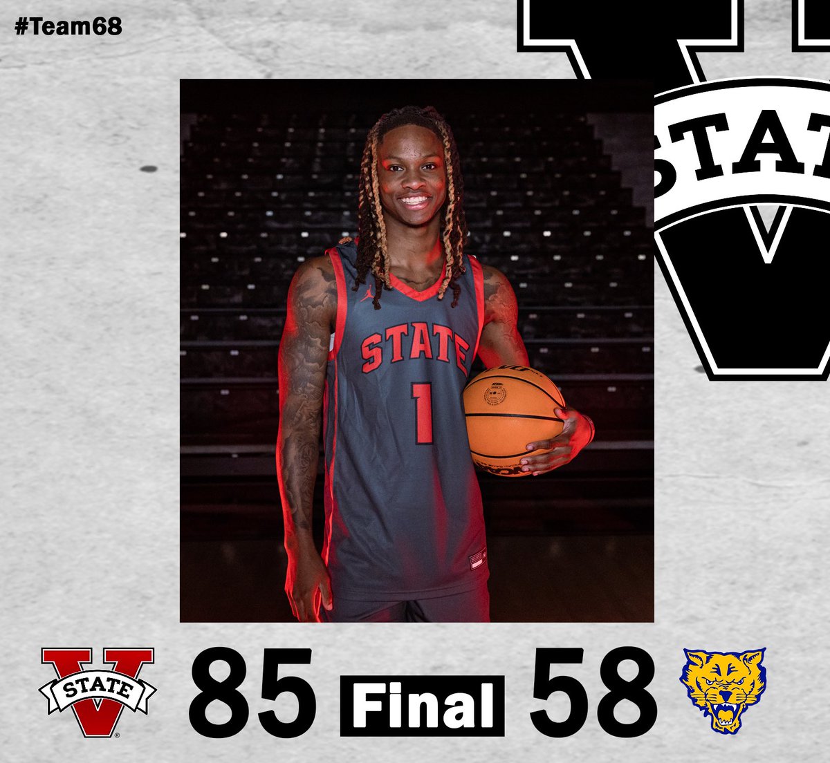 VState_MBB's tweet photo. 🚨🚨Big win tonight over Fort Valley🔥 #blazernation #team68 https://t.co/XRvCQvPjzn