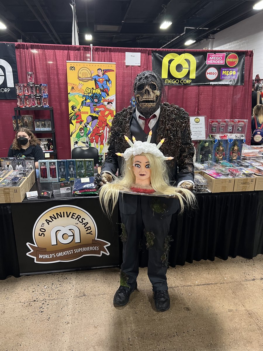 Saturday @MonsterManiaCon! Stop by tomorrow and let’s talk Mego! #MakeMineMego @MegoMuseum @fangoria @scarymonsmag @totaltoyrecon @Toyshiz