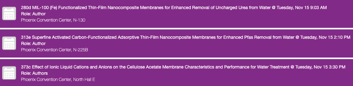EsfahaniMilad's tweet photo. The Esfahani Research Group will have 10 great presentations at AIChE 2022 in Phoenix next week! please join our talks by Ph.D. students @TinNTLe @MedhaKasula @JasneetPala @sweta_modak @RazzaqAtta @Himangshu_4you @ashishsri21293 @bama_aiche @UAChBE @AlabamaWater @bamaengineering https://t.co/P0YyHMslrl