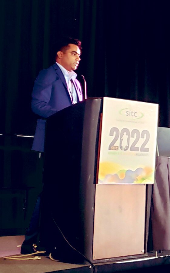 ranjankishu's tweet photo. A remarkable meeting #sitcancer #SITC22
Deeply honoured to present our work on “antigen presentation machinery and tumor immune evasion in NSCLC”. #JITC
Waiting for #SITC23
#schalperlab #Yaleuniversity #YalePathRes #YaleMed #yalepathology #curecancer #Immunotherapy https://t.co/pctOZLzRWT