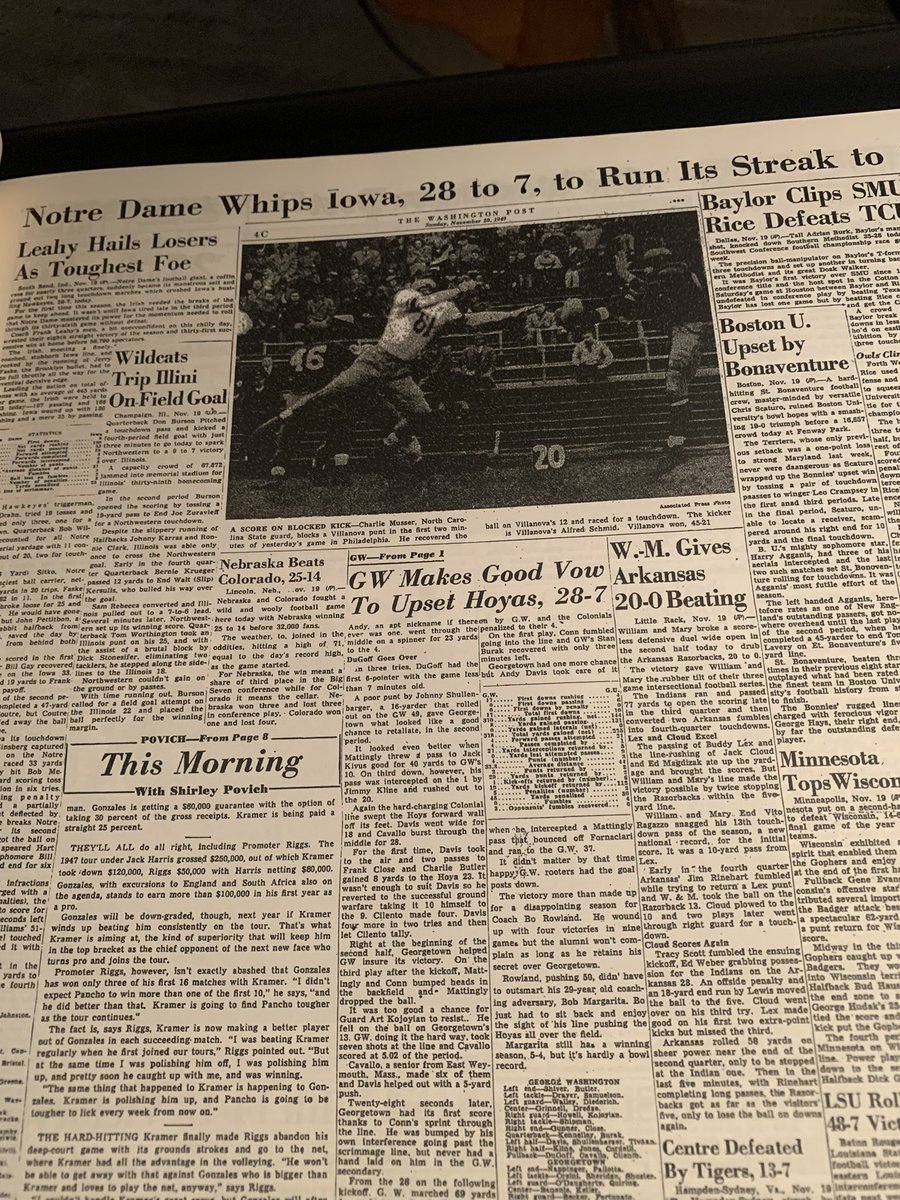 Saturdayscount's tweet photo. I just received a cool gift today!Notre Dame articles in the Washington Post from 1925 to present@5FootNothinPod @Notre_Dame_Fam @SSN_NotreDame @herecometheiris @NDFootball @FQIrish #SaturdaysCount #IrishFan #OMSM https://t.co/XhSJhFqtbY