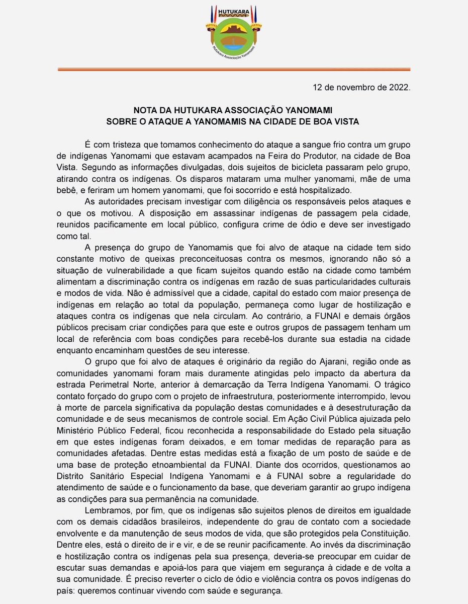 Dario_Kopenawa's tweet photo. Nós povo Yanomami queremos cumpram justiça!! https://t.co/BM9i5rpezy