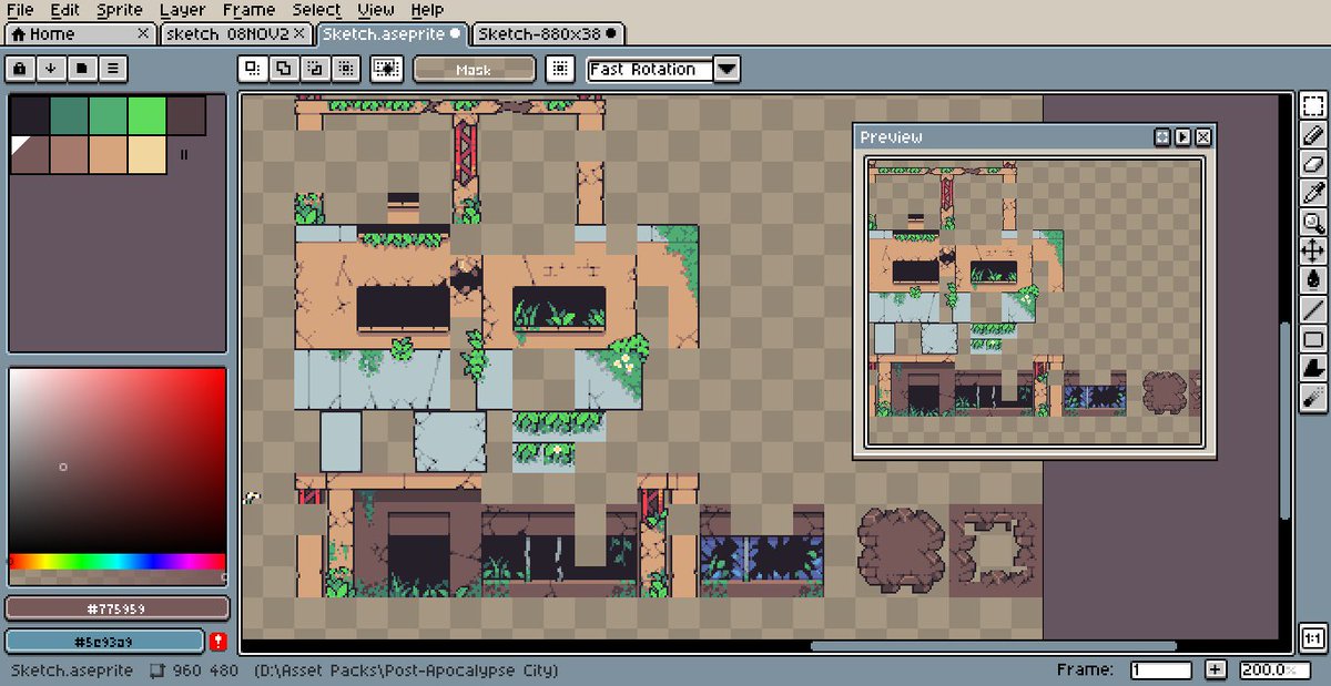 Andro01Art's tweet photo. There are still many things missing, I plan to add characters and objects but would you like to be able to acquire it when I have the tileset ready, or would you prefer to wait?? 👀

#PixelArt #IndieDev #GameDev #ArtWork #Art #Illustration #Assetspack #Assets #TileSet https://t.co/xbNNsyc6j8