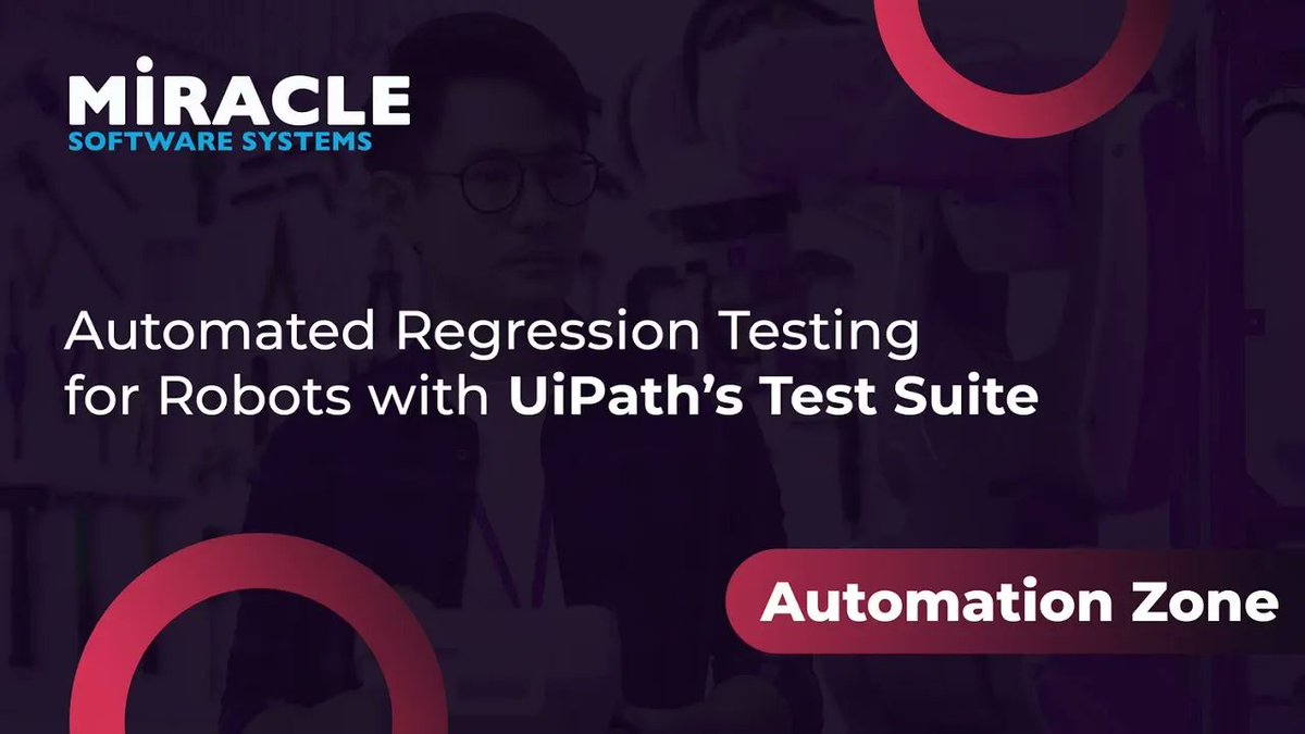 miraclesoft's tweet image. Wondering how to easily test the regression of your robots without affecting the systems existing functionality? Check out this video to learn how the @UiPath test suite allows to create test cases and validate results. #robot #automatedregressiontesting
buff.ly/3GcvY7U