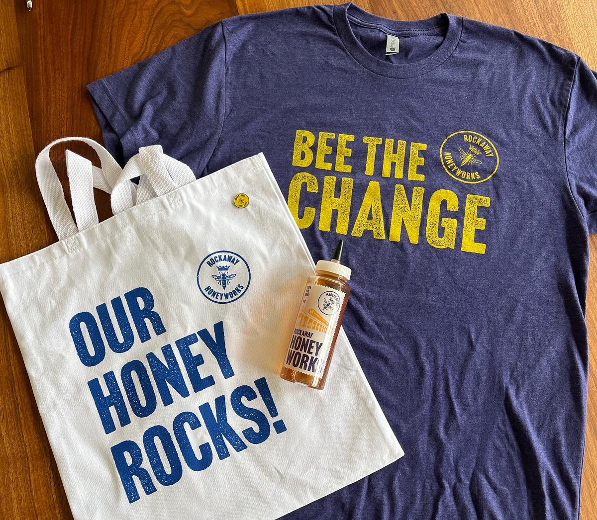 Rockaway Honeyworks is finally here! Quantities are limited so any donation over $200 made by December 1, 2022 will receive a special package of our exclusive honey (8oz), BEE THE CHANGE T-shirt, HONEY ROCKS tote bag, and lapel pin. Donate here: sfrise.formtitan.com/abtest/ftf1be8….