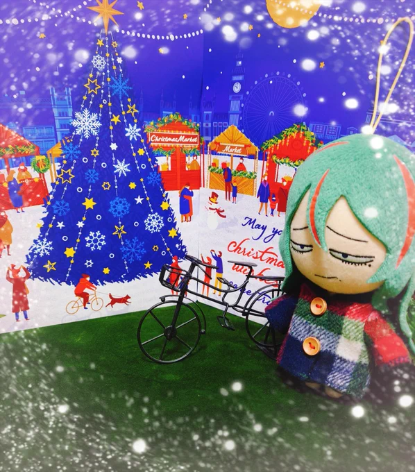 トワイニングのアドベントカレンダーはロンドンのクリスマスマーケットショここまで広がる、ぬい向けカレンダー 