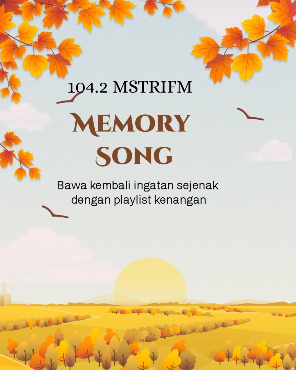 #memorysong Sabtu jam 19.00 -00. 00 Minggu jam 06.00-00.00 Lagu kenangan dari 1985 -2005 Menemani waktu santai akademia #happyweekend #bersyukur #liveyourlife